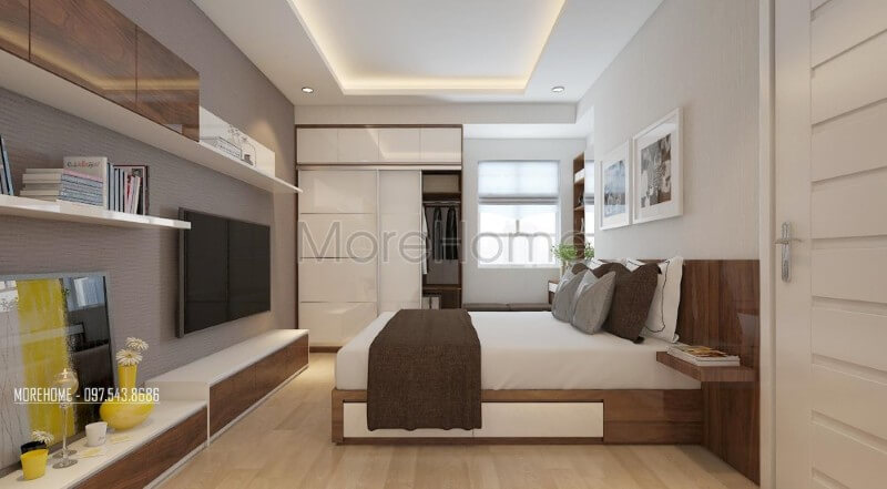 Thiết kế nội thất phòng ngủ master chung cư sang trọng Thiết kế chung cư
