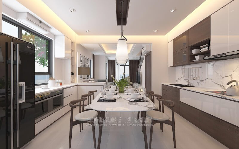 Mẫu tủ bếp biệt thự hiện đại đẹp và đẳng cấp nhất hiện nay Thiết kế và sản xuất tủ bếp đẹp