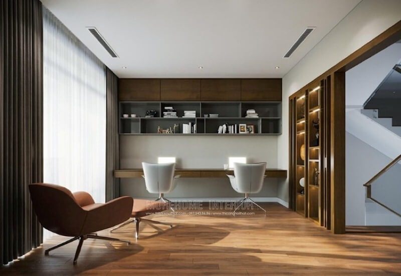 Kệ để đồ thiết kế đơn giản với các nhiêu ô để đồ giúp bạn lưu trữ đồ gọn gàng ngăn nắp dành cho 2 người.